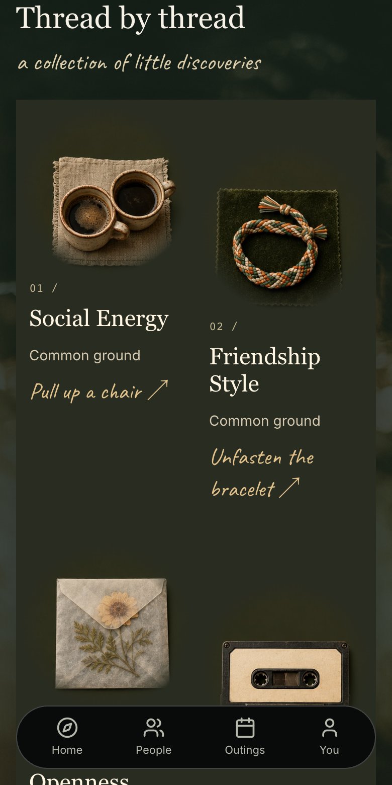 Current Connection Notes objects: explore social energy, communication and friendship style
